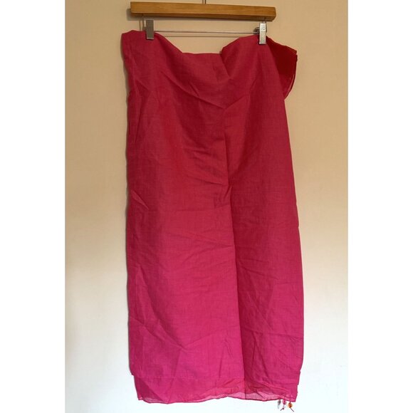 Victoria's Secret Logo Pink and Orange Beach Wrap Sarong Cover Up Y2K - Picture 7 of 8